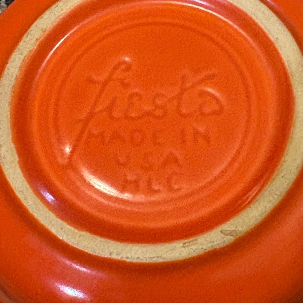 Vintage * EUC Fiesta Atomic Red Small Dessert Fruit Bowl Retro Collectible Dish - Picture 7 of 8